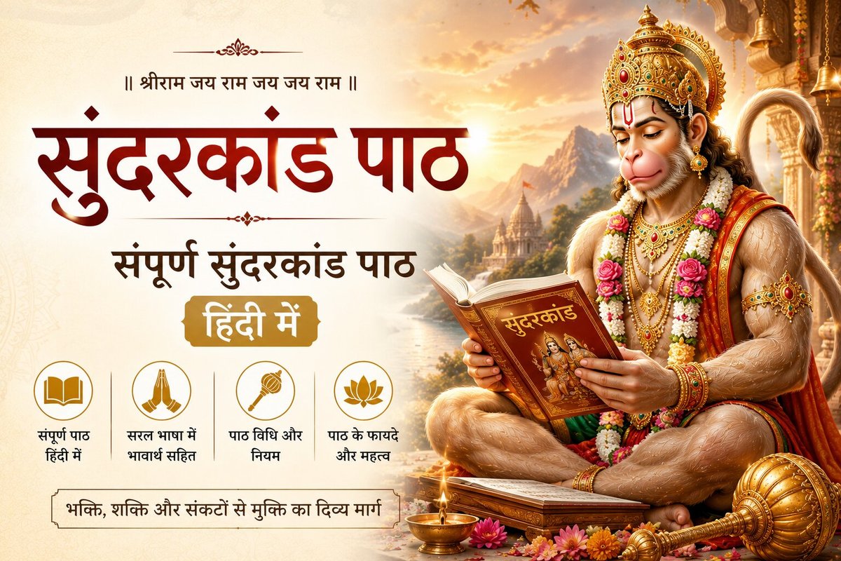 संपूर्ण सुंदरकाण्ड पाठ – पूर्ण हिंदी गीत, दोहा-चौपाई और लाभ