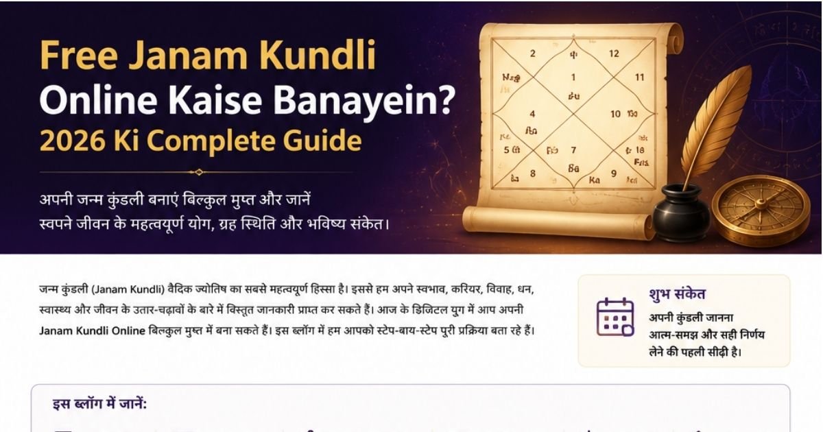 Free Janam Kundli Online Kaise Banayein? 2026 Ki Complete Guide