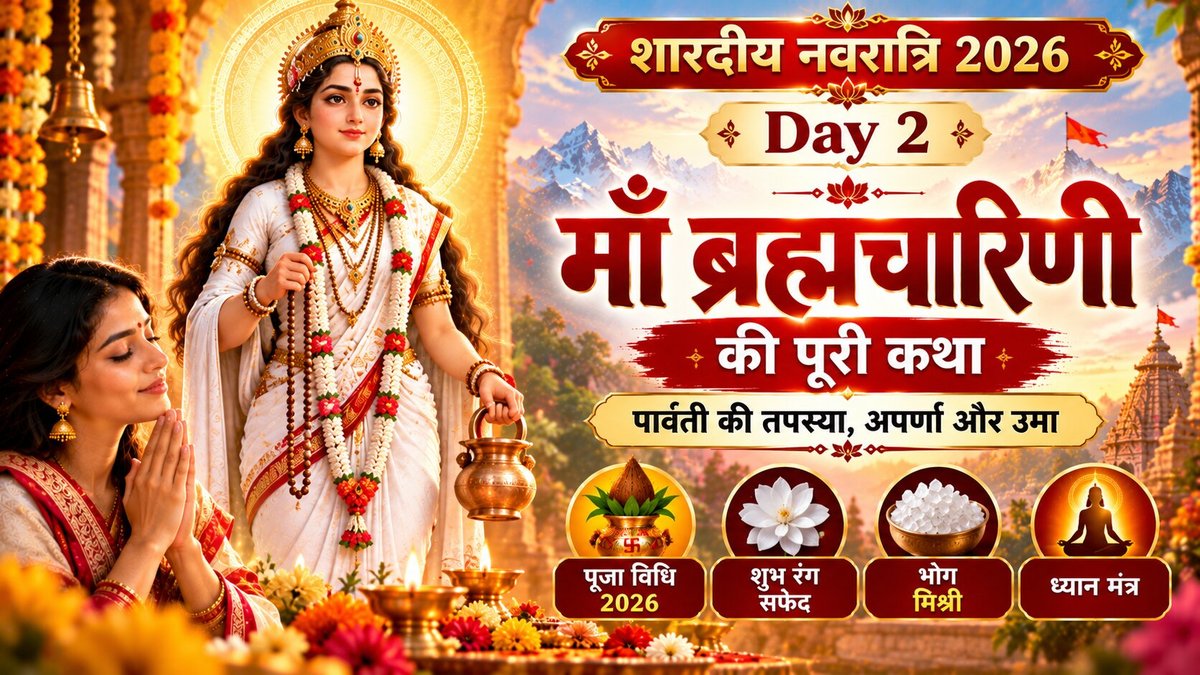 Navratri Day 2 2026: Maa Brahmacharini - Date, Colour, Mantra, Bhog and Puja Vidhi