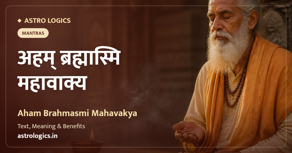 अहम् ब्रह्मास्मि महावाक्य: अर्थ, स्रोत और महत्त्व