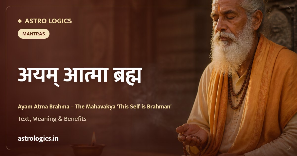 Ayam Atma Brahma: The Mahavakya 'This Self is Brahman' - Meaning & Contemplation