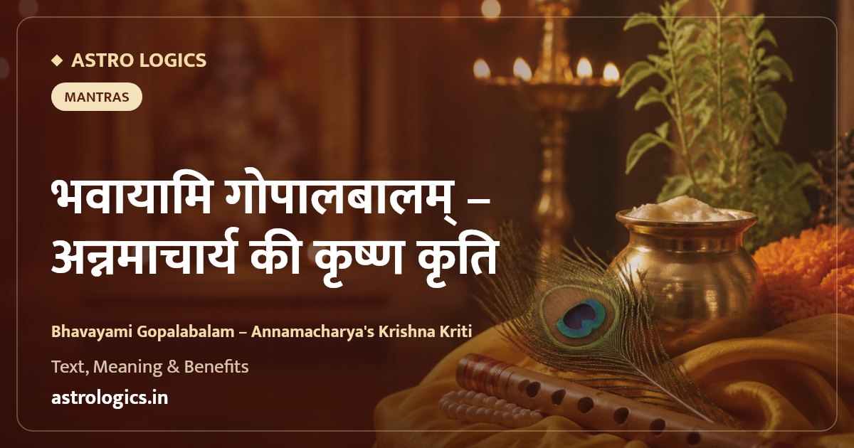 Bhavayami Gopalabalam: Annamacharya's Krishna Kriti