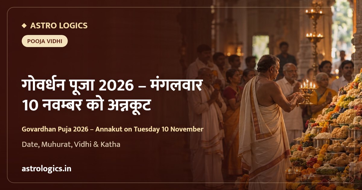 Govardhan Puja 2026: Annakut on Tuesday 10 November — Muhurat, Vidhi and Why Not the 9th