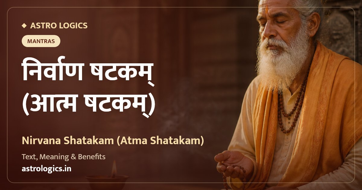 निर्वाण षटकम् (आत्म षटकम्): संस्कृत पाठ, अर्थ एवं लाभ