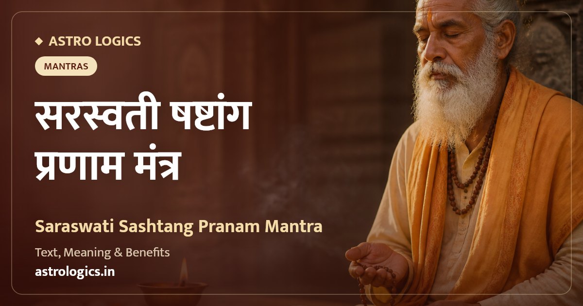 Saraswati Sashtang Pranam Mantra: Text, Meaning & Benefits