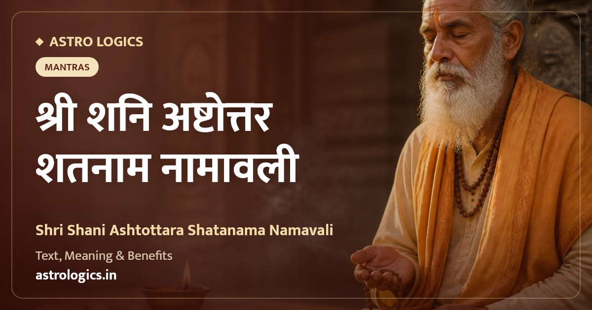 श्री शनि अष्टोत्तर शतनाम नामावली: भगवान शनि के 108 नाम और उनके अर्थ