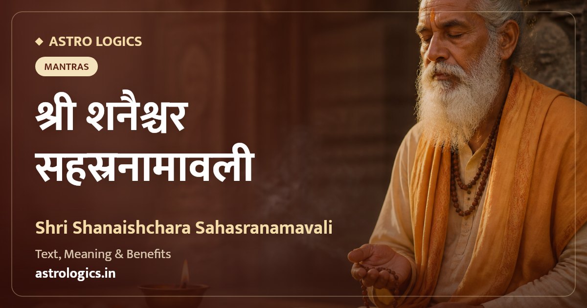 Shri Shanaishchara Sahasranamavali: 1000 Names of Shani, Meaning & Benefits