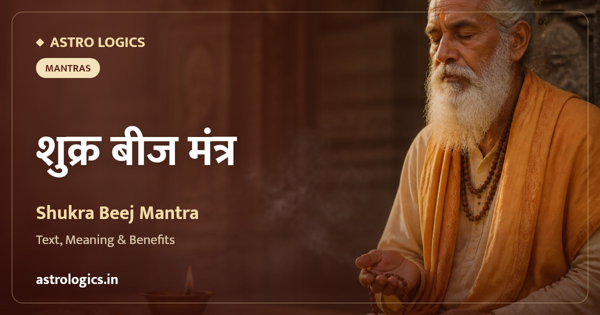 शुक्र बीज मंत्र: शुक्र (वीनस) बीज, वैदिक और पौराणिक मंत्र अर्थ सहित