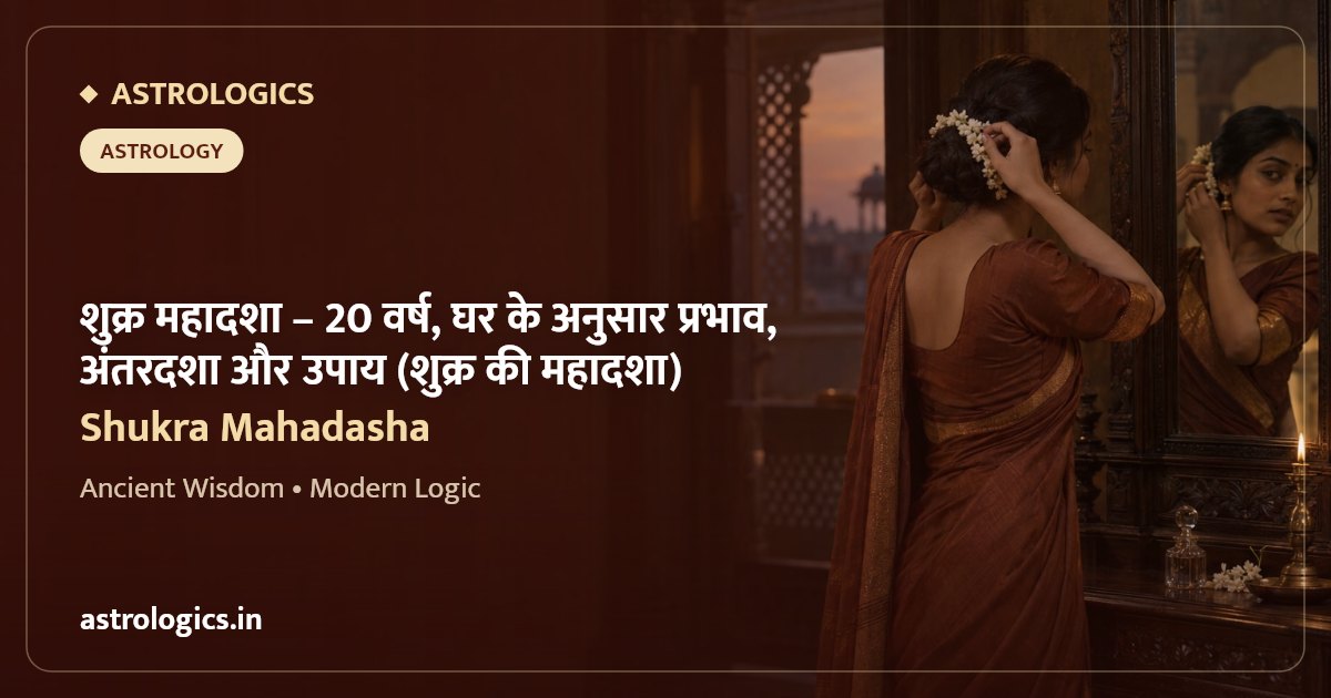 शुक्र महादशा: 20 वर्ष, घर के अनुसार प्रभाव, अंतरदशा और उपाय (शुक्र की महादशा)