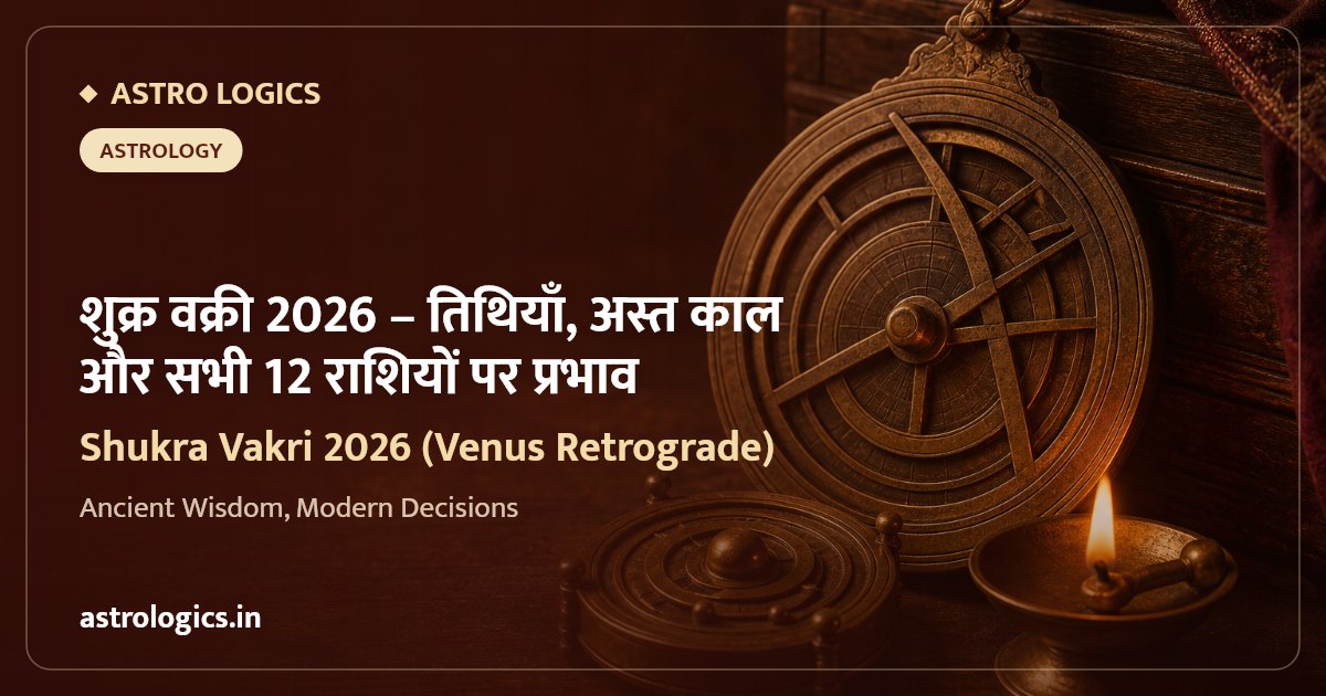 Shukra Vakri 2026 (Venus Retrograde): Dates, Asta Period and Effects for All 12 Rashis