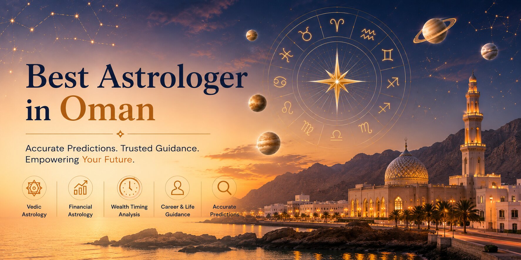 Best Astrologer in Oman - Astro Logics: talk to verified Indian Vedic astrologers online from Oman for Vedic, financial, wealth-timing and career guidance and accurate predictions.