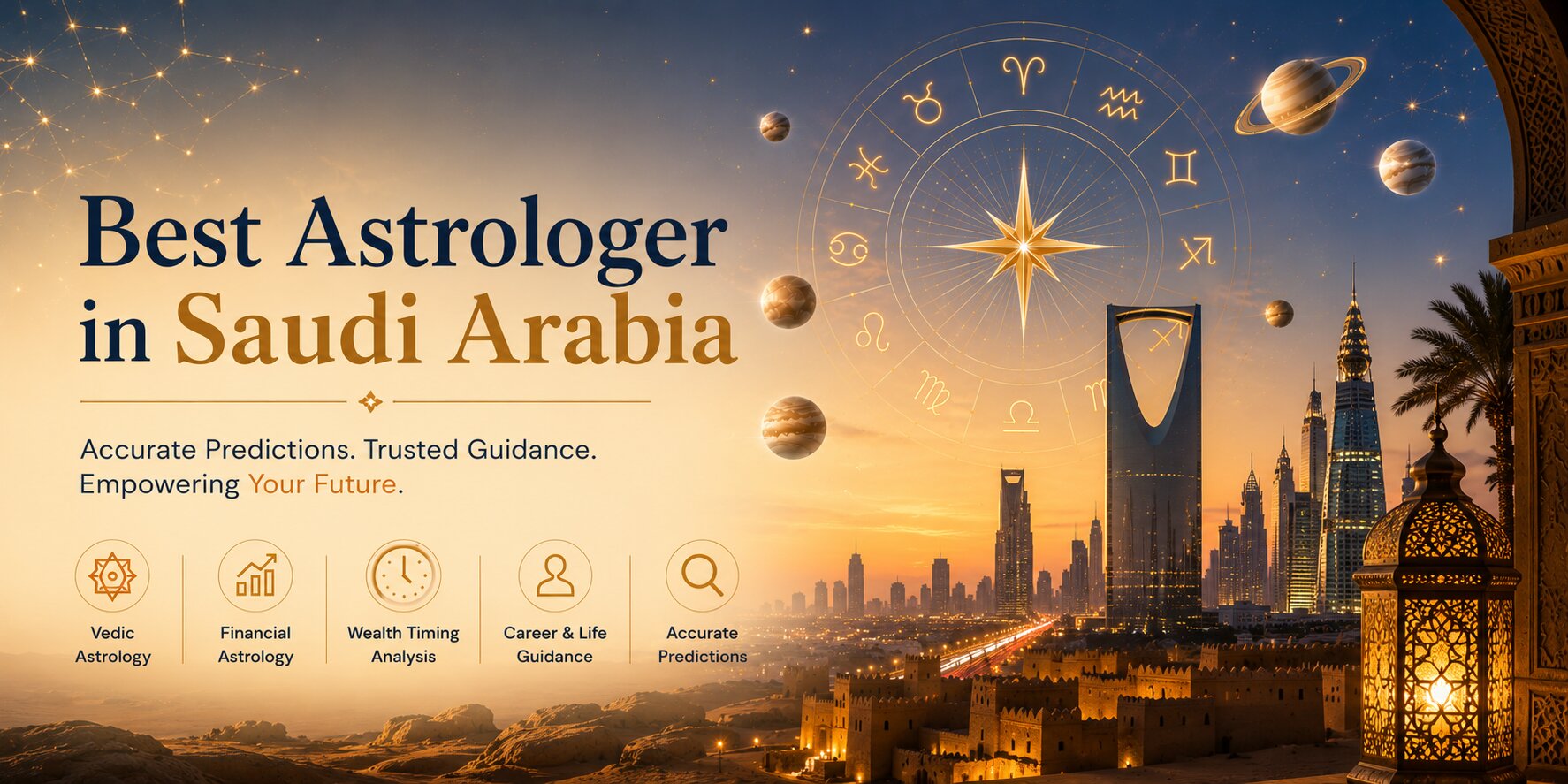 Best Astrologer in Saudi Arabia - Astro Logics: talk to verified Indian Vedic astrologers online from Saudi Arabia for Vedic, financial, wealth-timing and career guidance and accurate predictions.