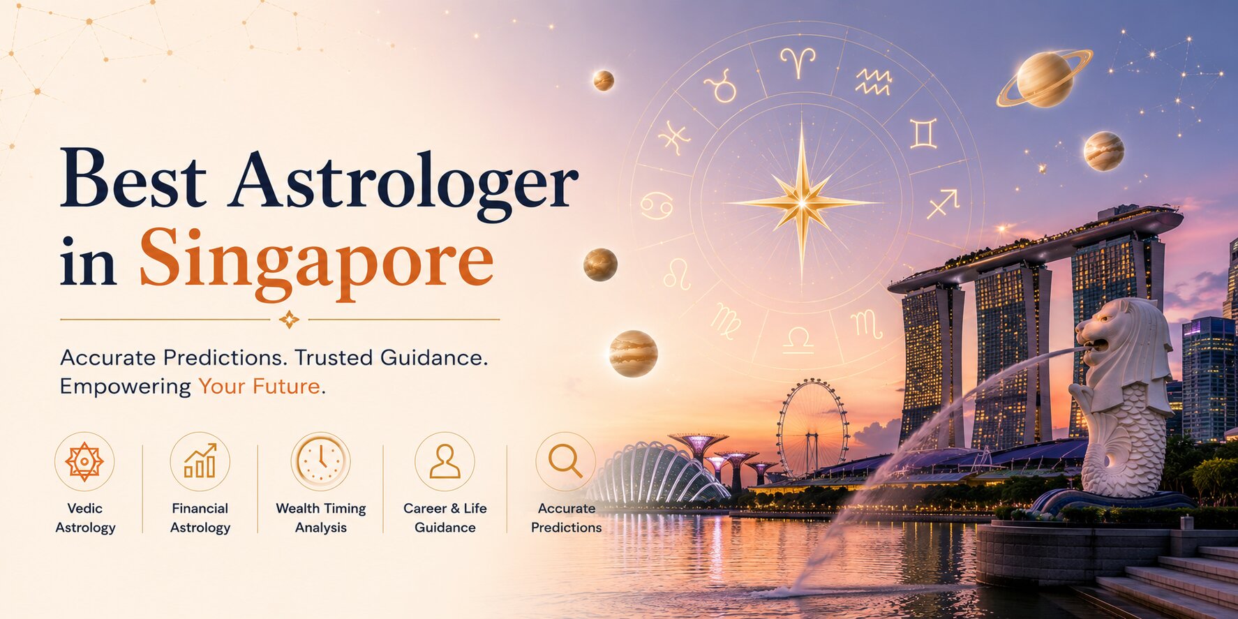 Best Astrologer in Singapore - Astro Logics: talk to verified Indian Vedic astrologers online from Singapore for Vedic, financial, wealth-timing and career guidance and accurate predictions.