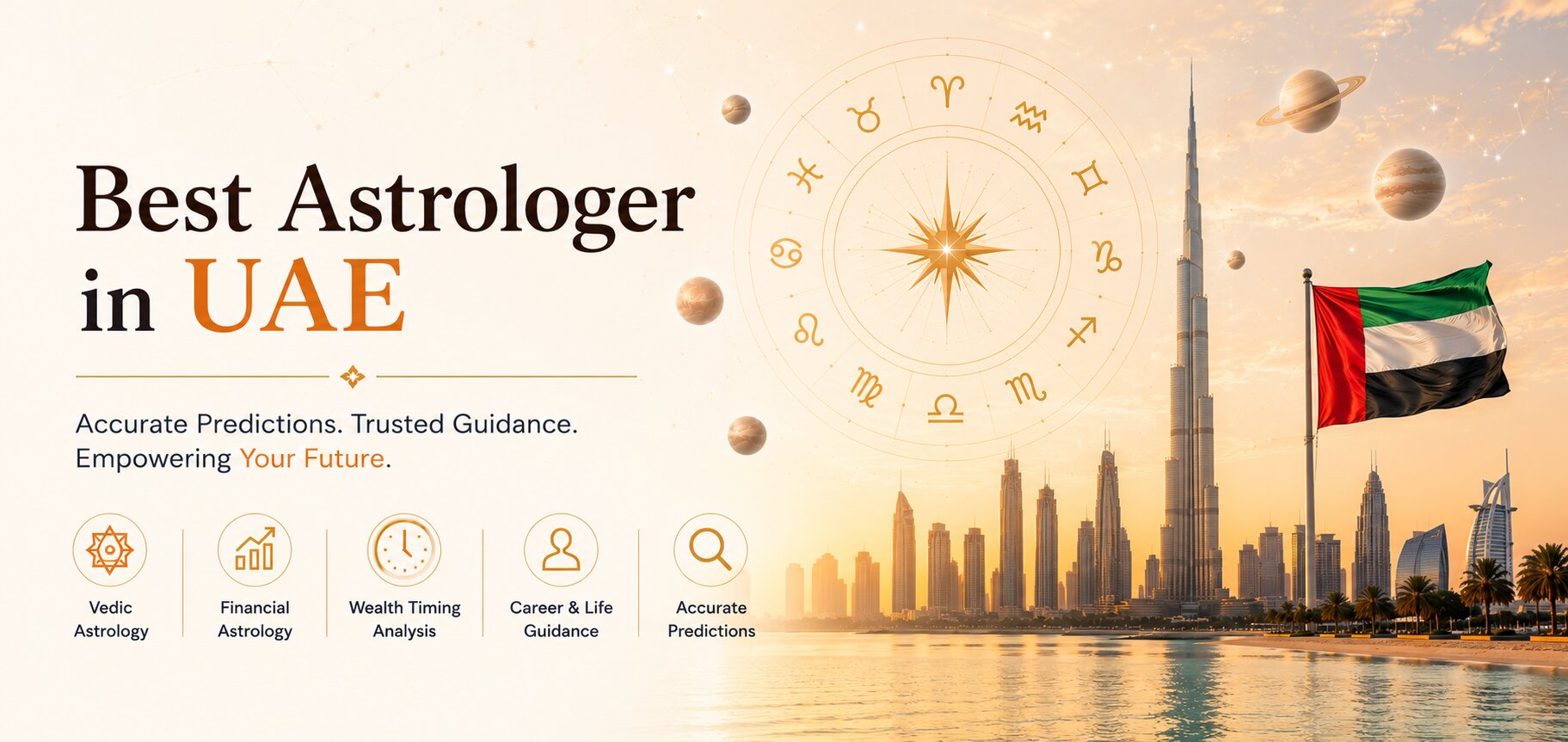 Best Astrologer in UAE - Astro Logics: talk to verified Indian Vedic astrologers online from the UAE for Vedic, financial, wealth-timing and career guidance and accurate predictions.