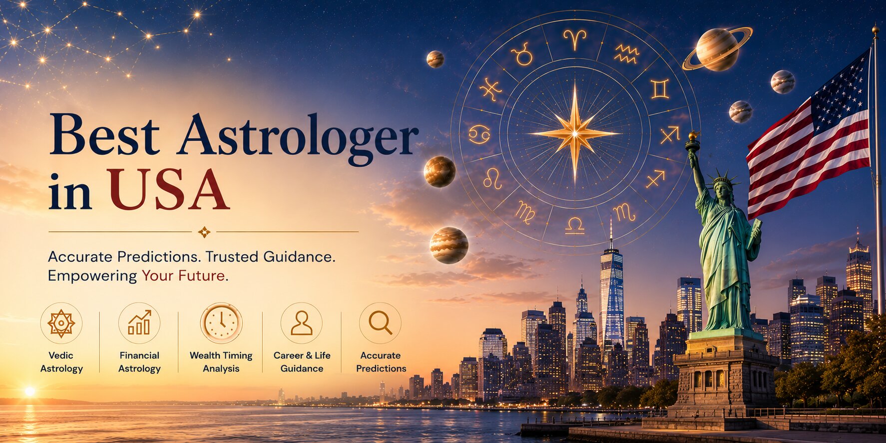 Best Astrologer in USA - Astro Logics: talk to verified Indian Vedic astrologers online from the USA for Vedic, financial, wealth-timing and career guidance and accurate predictions.