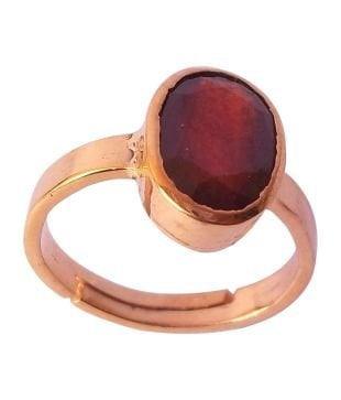 Jaipur gemstone 8.50 ratti ruby(manik)ashtadhatu ring