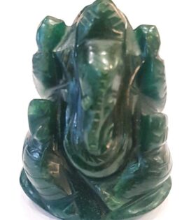 Margaj Green Jade Lord Ganesh Idol