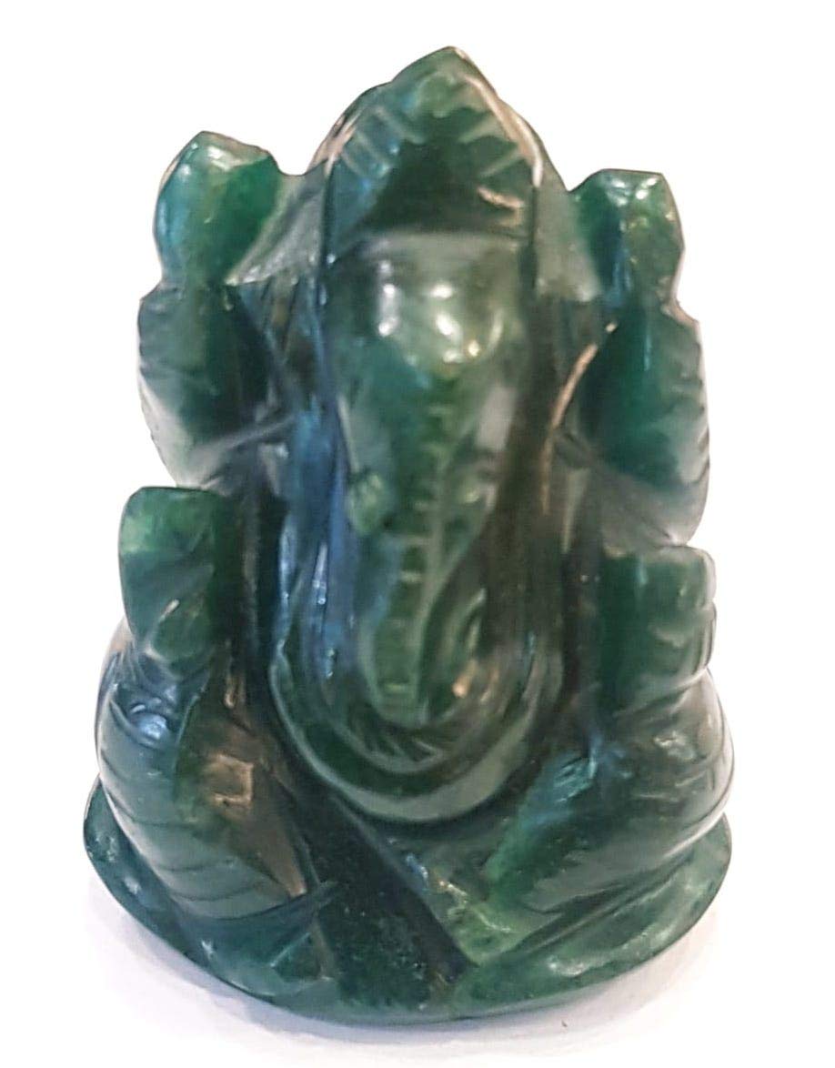 Margaj Green Jade Lord Ganesh Idol