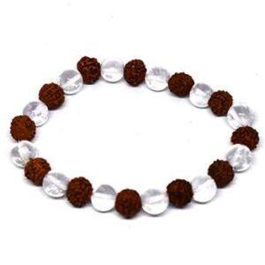 5 Mukhi Rudraksha Crystal Bracelet