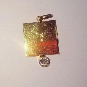 Abhimantrit Shukra Yantra Locket With Natural White Sapphire(Zircon)