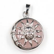 Crystal Sun Face Pendant  Locket