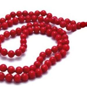 Natural Red Hakik Maala or Natural Red Agate Rosary Certified for Mangal