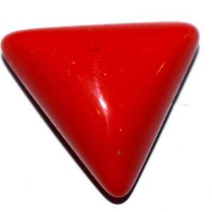 Triangle Red Coral (Trikona Moonga) Stone,